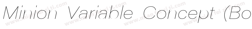Minion Variable Concept (Bold)字体转换